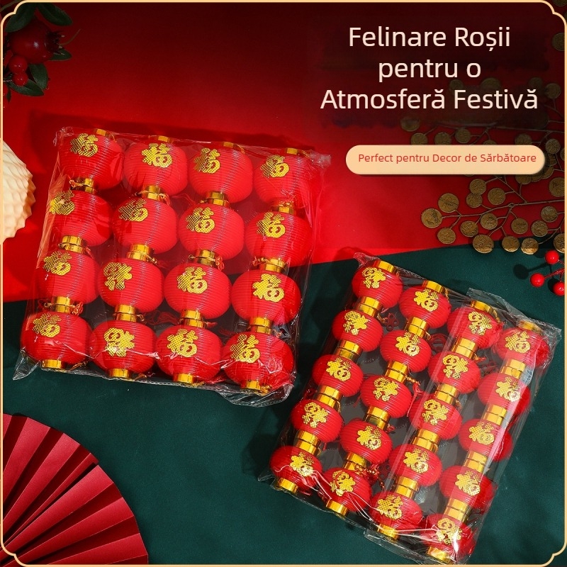 Felinar roșu cu simbolul fericirii, potrivit pentru Festivalul Primăverii și Anul Nou, decor pentru ghivece, balcon și grădină, rezistent la apă pentru nunți