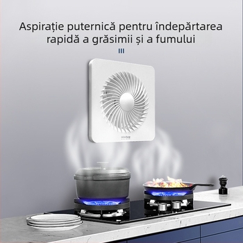 Ventilator de ventilație pentru baie și bucătărie, cu panou din sticlă, rotund (APC-J, 220V)