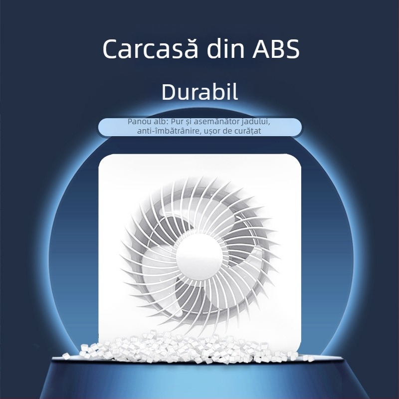 Ventilator de ventilație pentru baie și bucătărie, cu panou din sticlă, rotund (APC-J, 220V)