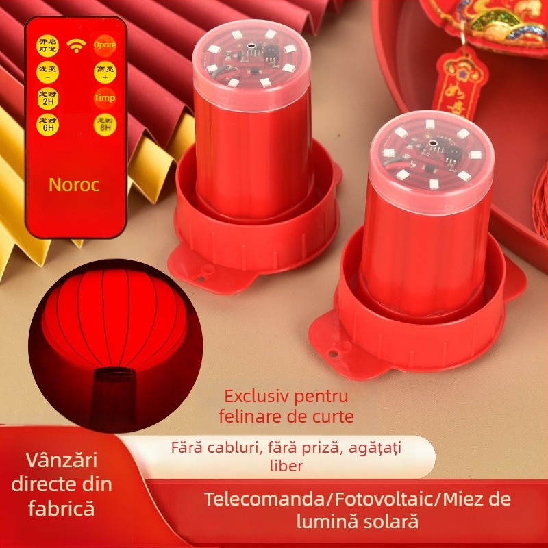 Lanternă LED cu telecomandă, rezistentă la apă, alimentată cu baterii, fără fir, cu temporizator