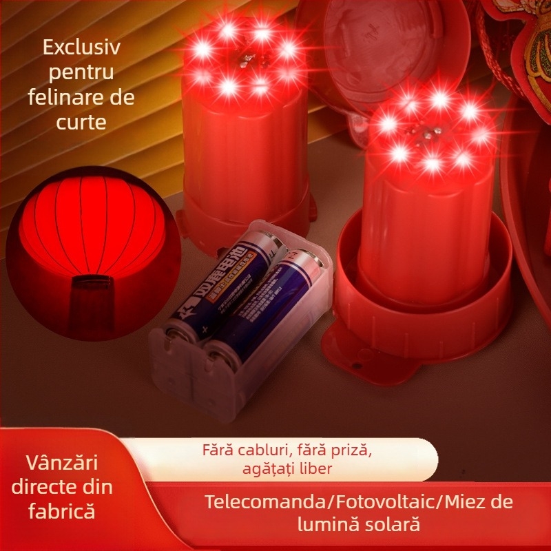Lanternă LED cu telecomandă, rezistentă la apă, alimentată cu baterii, fără fir, cu temporizator