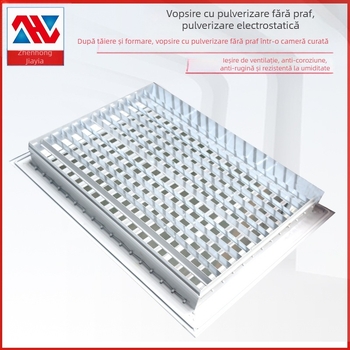 Difuzor de aer din aliaj de aluminiu cu lamele, pentru ventilație centrală interioară, cu un singur sau dublu strat, rezistent la ploi