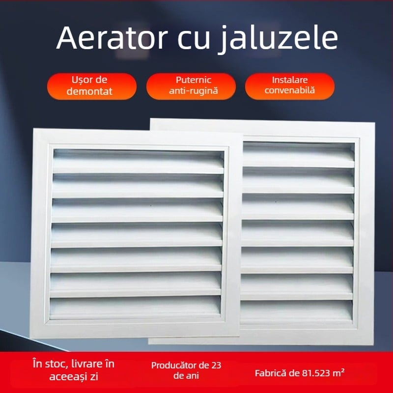 Lamela de ieșire a climatizării centrale, rezistentă la ploaie, dublă și simplă, din plastic pulverizat
