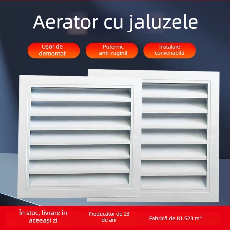 Lamela de ieșire a climatizării centrale, rezistentă la ploaie, dublă și simplă, din plastic pulverizat