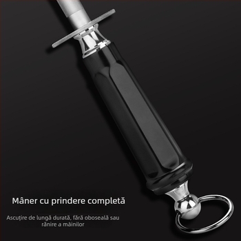 Tija de ascuțit din diamant pentru cuțite — instrument profesional de ascuțire pentru bucătărie