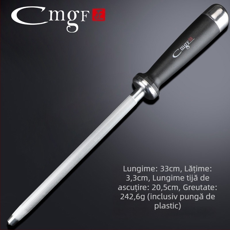 Tija de ascuțit din diamant pentru cuțite — instrument profesional de ascuțire pentru bucătărie