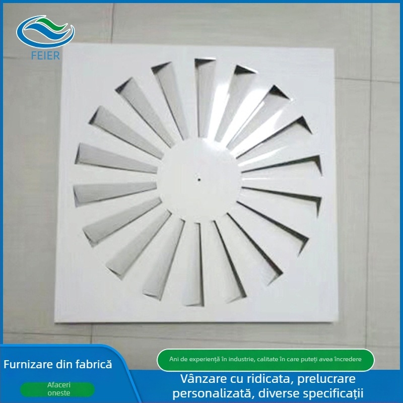 Ventilator de aer din aliaj de aluminiu, ieșire centrală de aer, electric, rotund sau pătrat, din oțel inoxidabil