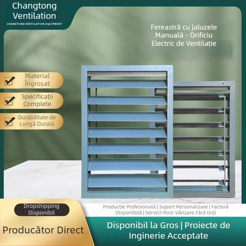 Grilă din aliaj de aluminiu cu port de inspecție – ventilație manuală, impermeabilă, anticorozivă