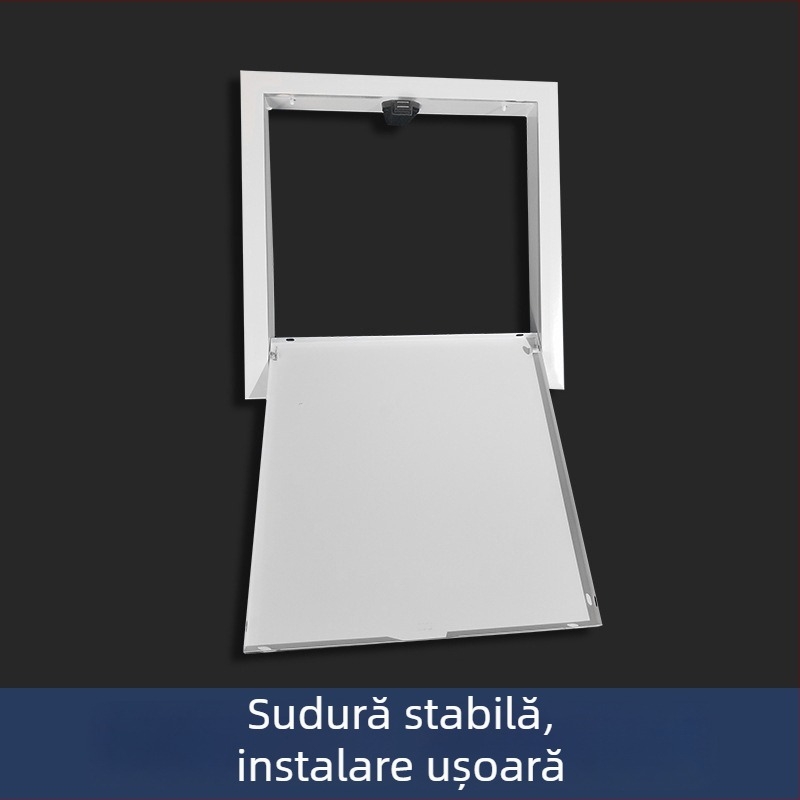 Port de inspecție din aliaj de aluminiu, cu mecanism magnetic de apăsare și panou din oțel galvanizat pentru ventilație și întreținere