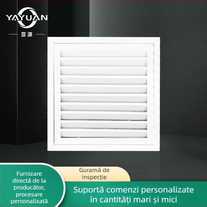 Gură de aer cu lamele din aliaj de aluminiu pentru aer condiționat, cu acces pentru întreținere, design cu un singur rând
