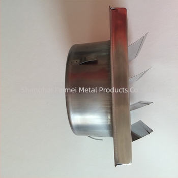 Cap de ventilație din oțel inoxidabil 304, 100 mm, difuzor pătrat reglabil pentru perete exterior