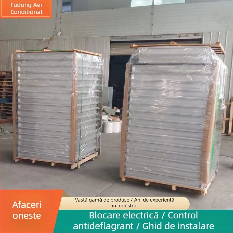 Jaluzele din aliaj de aluminiu cu lame goale, rezistente la ploaie, cu control electric interblocant
