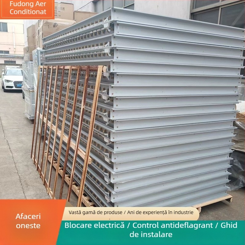 Jaluzele din aliaj de aluminiu cu lame goale, rezistente la ploaie, cu control electric interblocant