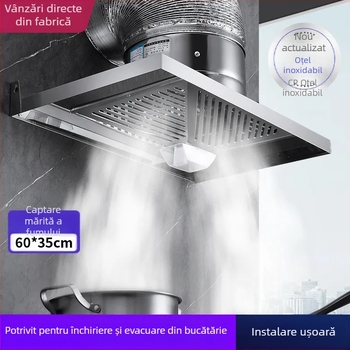 Set de ventilație din oțel inox pentru uz casnic, potrivit pentru sobe tradiționale, evacuare fum cu înaltă eficiență