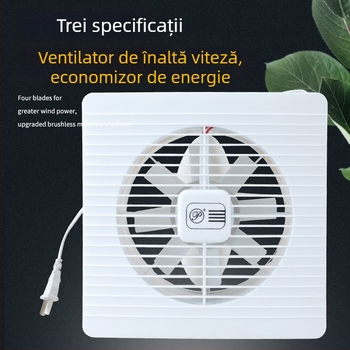GY-100 Ventilator de evacuare montat pe perete pentru bucătărie și baie, funcționare silențioasă, 220V 1400W
