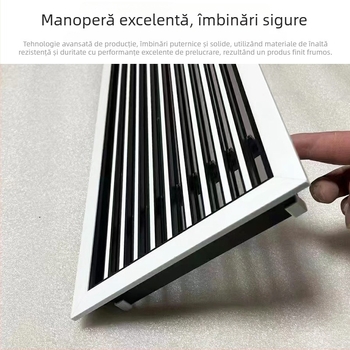 Ventilație pentru climatizare din bandă ABS- oțel, două culori, detașabilă la unghi de 0°, lamelă extrem de îngustă, un singur strat