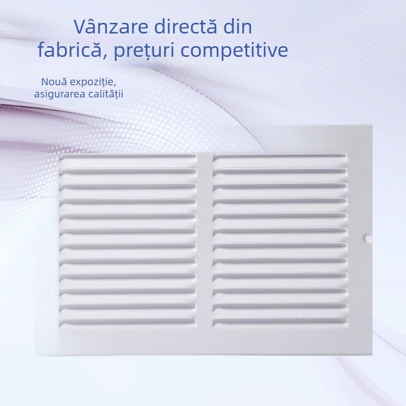Grilă de retur fără ramă 1RA, Negru, Alb și Maro, cu flux de aer excelent
