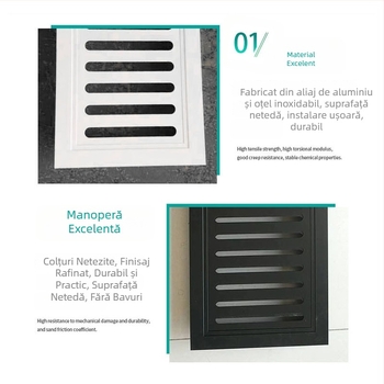 Placă de ventilație pentru metrou, din aliaj de aluminiu, oțel galvanizat, tip grilă