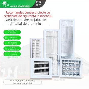 Ventilație cu lame din aliaj de aluminiu pentru perete exterior, dublu strat, protecție la ploaie și vânt, formă pătrată și circulară