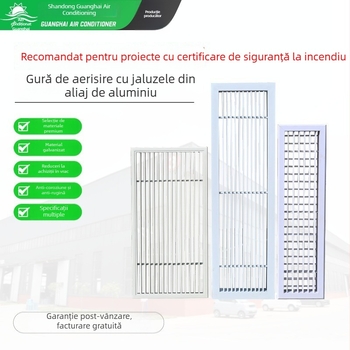 Ventilație cu lame din aliaj de aluminiu pentru perete exterior, dublu strat, protecție la ploaie și vânt, formă pătrată și circulară
