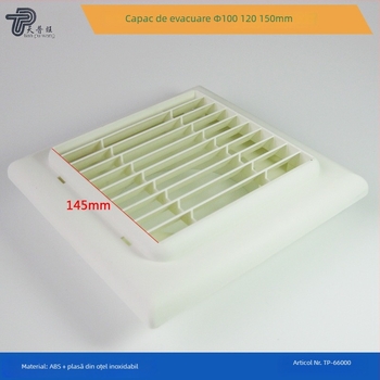 Capac de vent extern de perete, din plastic, protecție anti-vânt pentru evacuare în bucătărie și baie