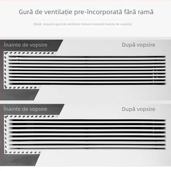 Orificiu de aer liniar din ABS pentru climatizare centrală, cu un singur strat, încastrat, fără ramă