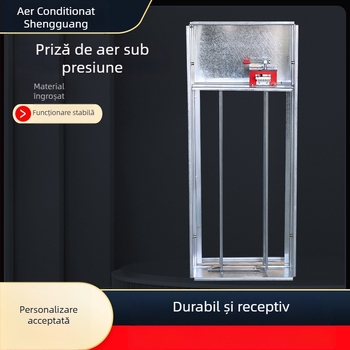 Poartă de alimentare cu aer sub presiune în antecamera scării, ventil de fum cu mai multe palete, port de presiune pozitivă la incendiu închis normal (manual/electric)