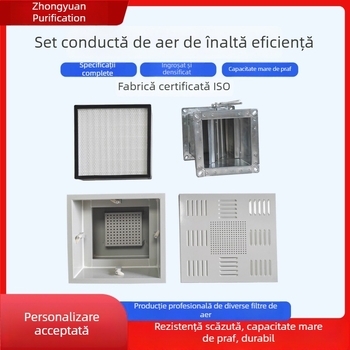Set personalizat de patru filtre pentru ieșirea de aer, cu eficiență înaltă, purificator auto-curățat pentru atelier fără praf, ventil de control pentru climatizarea centrală și placă difuzor