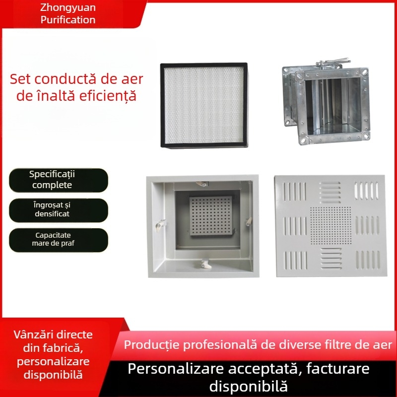 Set personalizat de patru filtre pentru ieșirea de aer, cu eficiență înaltă, purificator auto-curățat pentru atelier fără praf, ventil de control pentru climatizarea centrală și placă difuzor