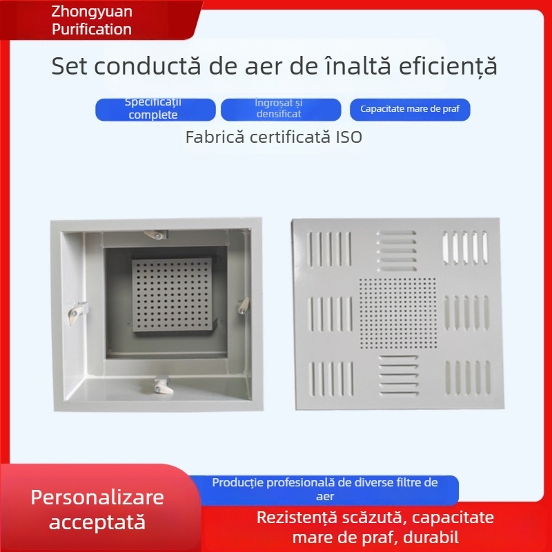 Set personalizat de patru filtre pentru ieșirea de aer, cu eficiență înaltă, purificator auto-curățat pentru atelier fără praf, ventil de control pentru climatizarea centrală și placă difuzor