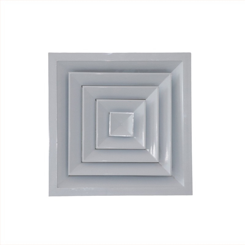Orificiu de aer din aliaj de aluminiu cu ventilație pentru aer condiționat central, pe perete exterior, lamele rabatabile, protecție la foc și ploi