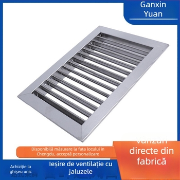 Ventilație din oțel inoxidabil cu lamele, ușă de inspecție simplă/dublă, montaj pe perete exterior pentru climatizare centrală