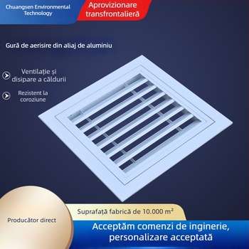 Ventilație lamelară din aliaj de aluminiu pentru aer condiționat, perete exterior – protecție împotriva ploii și razelor de soare