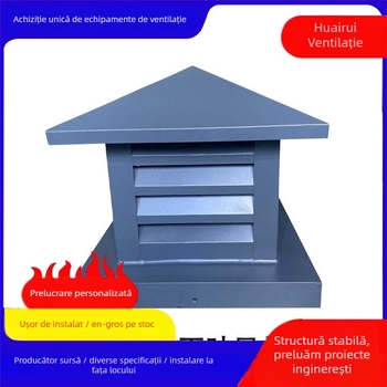 Cap ventilație pentru acoperiș cu lamele din oțel inoxidabil 316 pentru evacuarea fumului din coș — respirabil, rezistent la vânt și ploaie