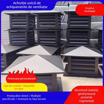 Cap ventilație pentru acoperiș cu lamele din oțel inoxidabil 316 pentru evacuarea fumului din coș — respirabil, rezistent la vânt și ploaie