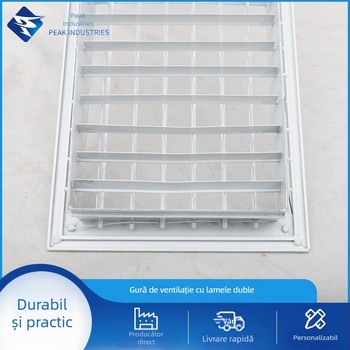 Ventilație cu lame duble pentru aer condiționat central, aliaj de aluminiu, decor exterior pentru perete