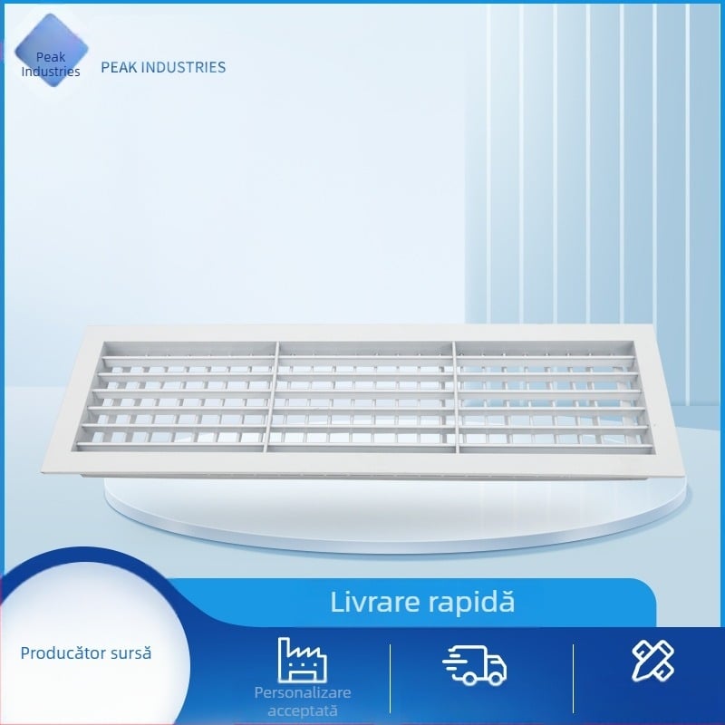 Ventilație cu lame duble pentru aer condiționat central, aliaj de aluminiu, decor exterior pentru perete