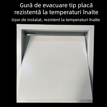 Building Beauty difuzor pătrat pentru tavane, evacuare fum, oțel zincat