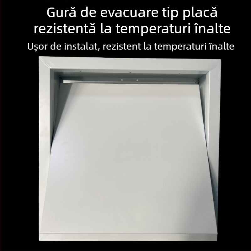 Building Beauty difuzor pătrat pentru tavane, evacuare fum, oțel zincat