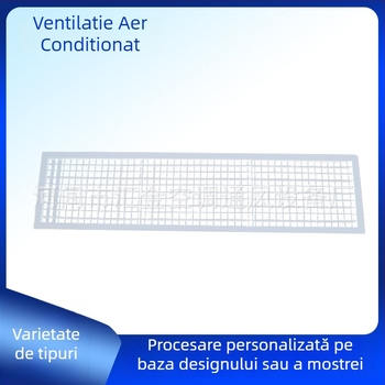 Orificiu pătrat de ventilație pentru aer condiționat, din oțel inoxidabil, cu lame orientabile
