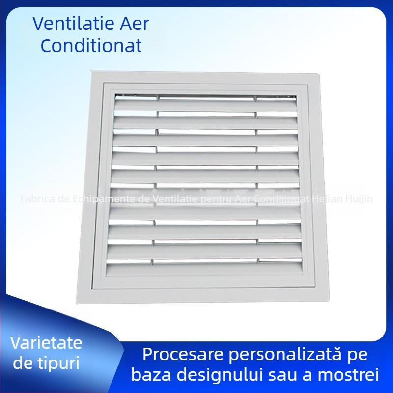 Orificiu pătrat de ventilație pentru aer condiționat, din oțel inoxidabil, cu lame orientabile