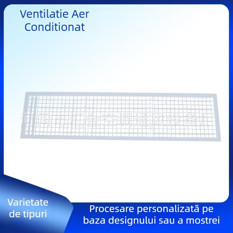 Orificiu pătrat de ventilație pentru aer condiționat, din oțel inoxidabil, cu lame orientabile