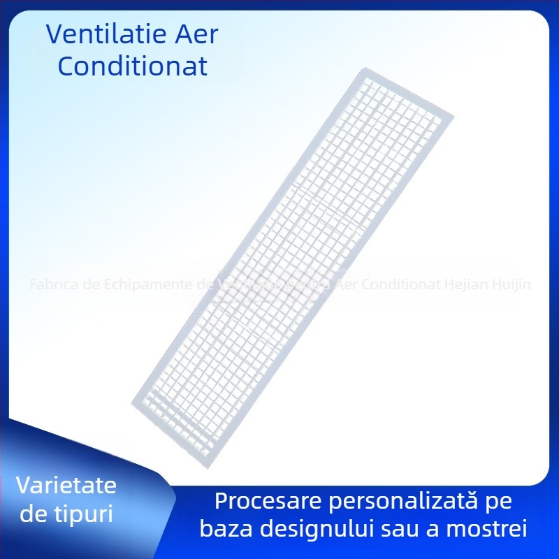 Orificiu pătrat de ventilație pentru aer condiționat, din oțel inoxidabil, cu lame orientabile