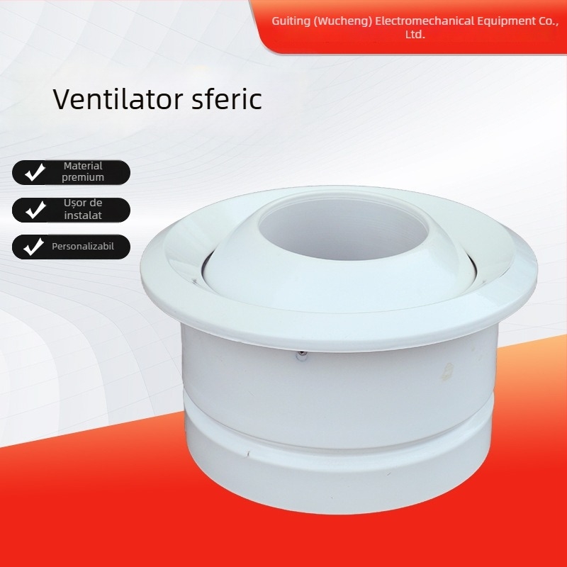 Ieșire circulară din aliaj de aluminiu cu control reglabil al temperaturii, duză sferică, difuzor învârtitor, design cu două straturi