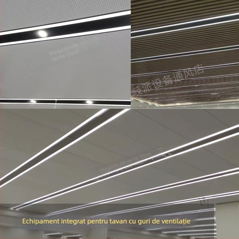 Echipament integrat din aliaj de aluminiu, personalizat, cu guri de aer și canal de iluminat integrat, guri de aer liniare extinse