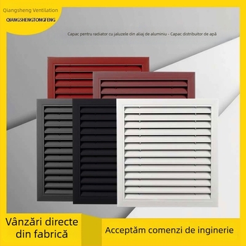 Capac termic din aliaj de aluminiu cu lamele, capac pentru distribuția apei și capac pentru aer condiționat, aer ieșire și intrare, model NQZ-TS-600x600