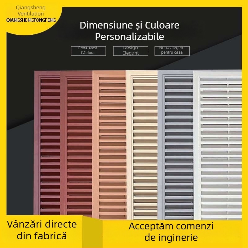 Capac termic din aliaj de aluminiu cu lamele, capac pentru distribuția apei și capac pentru aer condiționat, aer ieșire și intrare, model NQZ-TS-600x600