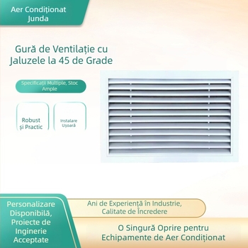 Grilă de aer central din aliaj de aluminiu, lameli liniare într-un singur strat