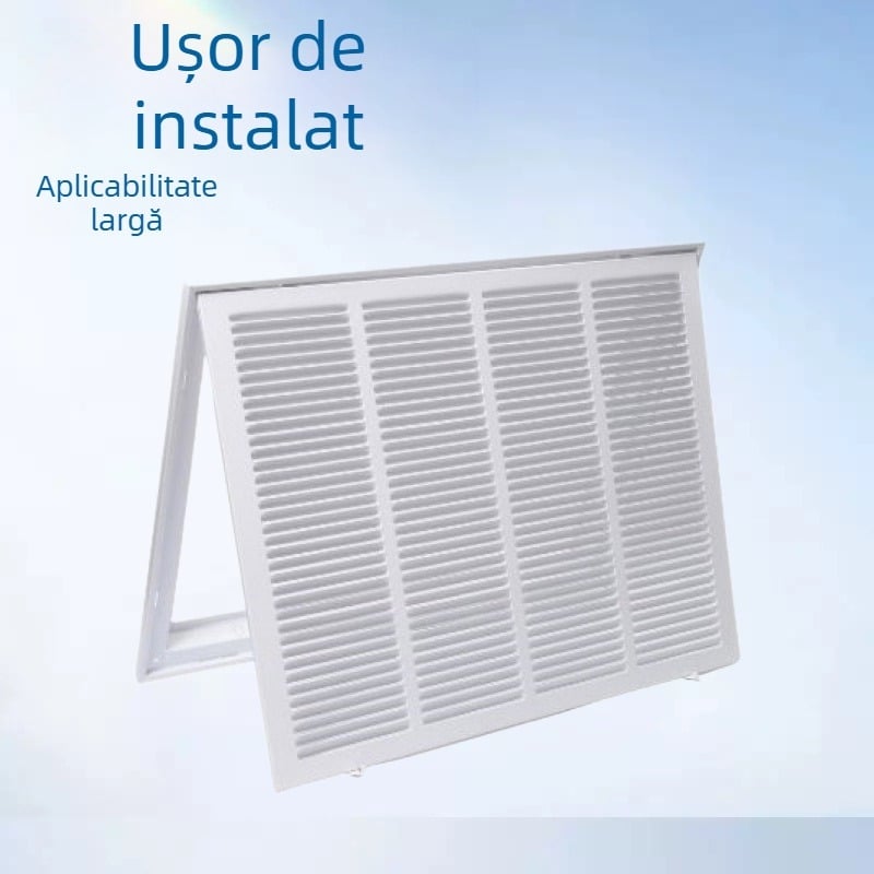 Grilaj de retur din oțel galvanizat cu ușă detașabilă și capac de ventilație în cadru, admisie aer rece HVAC