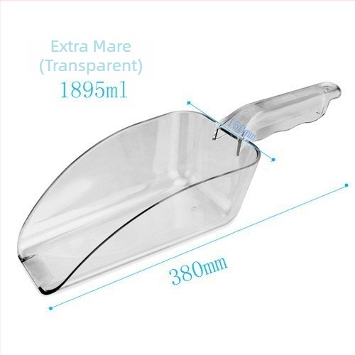 Set de linguri din plastic transparent albastre – multifuncțional, pentru făină, gheață, ceai și zahăr, aluat, alimente și orez
